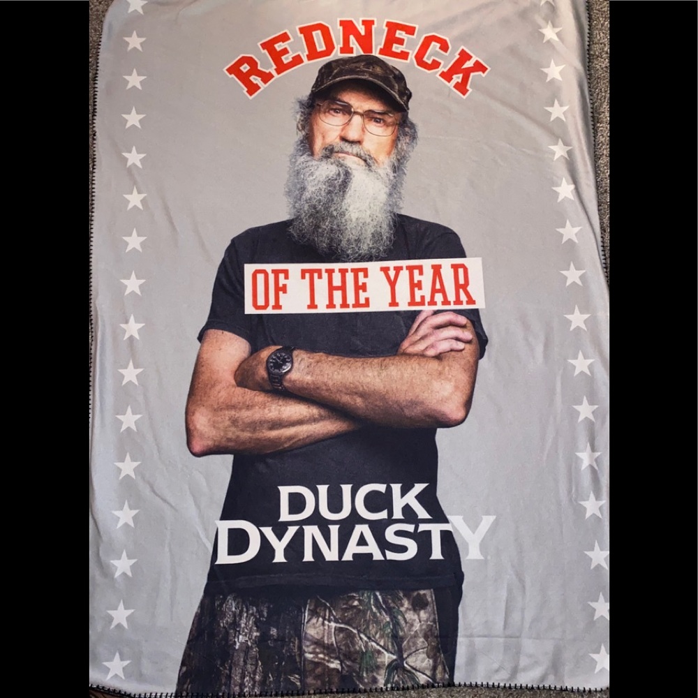 Duck Dynasty “Redneck of the Year” Uncle Si Blanket/Throw 46”x60” NWOT